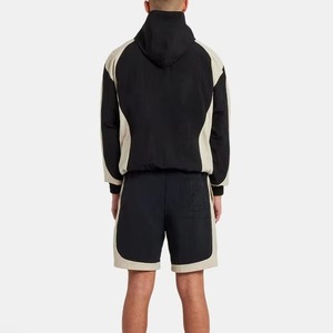 Conjunto Deportivo con Capucha para Hombre, Sudadera y Pantalones Cortos con Bloques de Color, Transpirable, de Poliéster, Estilo Deportivo de Verano, Manga Larga con Logotipo - Product Image 6