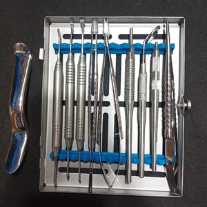 Juego de Instrumentos de Microcirugía Oral Azul Titanio, 10 Piezas, Kit Básico Manual de Cirugía Dental Periodontal para Clínicas - Product Image 6