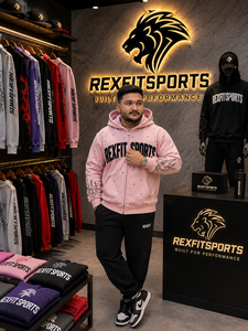Sweat à capuche rose personnalisé pour homme, coupe oversize, style streetwear, imprimé flamme, fermeture éclair intégrale, fabricant de marques privées - Product Image 2