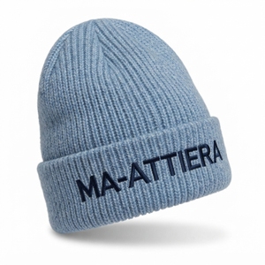 Gorro de Punto Azul Claro Personalizado, Gorro de Invierno Cálido con Puño y Logotipo Bordado - Product Image 5