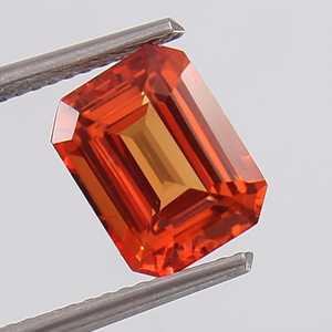 Saphir orange naturel, taille radiant, pierre précieuse non montée, qualité supérieure, pour la fabrication de bijoux et de bagues - Product Image 2