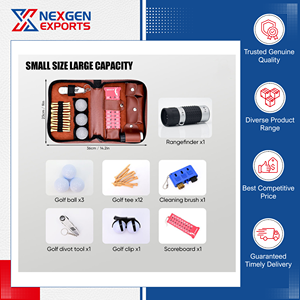 Ensemble d'accessoires de golf multifonctionnels en cuir PU de qualité exceptionnelle, best-seller, avec logo personnalisé pour commande en gros - Product Image 3