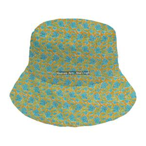 Sombreros de Pescador Acolchados de Algodón con Estampado a Mano Personalizado al por Mayor para Mujer, Sombrero de Invierno - Product Image 4