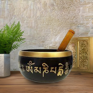Ensemble de bols chantants tibétains en métal poli, faits à la main au Népal, avec baguette pour la méditation, le yoga, les chakras, cadeaux pour femmes - Product Image 1