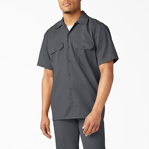 Unisex Workwear Set Solid Color Short Sleeve Shirt <b>Pants</b> Viscose/Polyester Breathable Eco-Friendly Quick Dry Plus Size Casual - Product Image 3