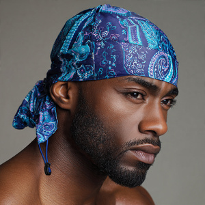 Durags de sublimation de haute qualité, légers, en polyester 100%, pour femmes, style bandana, casquettes imprimées - Product Image 1