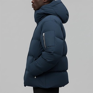 OEM Winter Casual Wear Custom Design Canvas <b>Padded</b> Puffer Bomber <b>Jacket</b> Men's Zipper Oversized Windproof <b>Waterproof</b> - Product Image 5