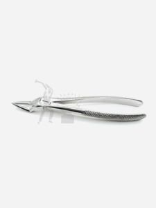 Pinzas de Extracción Dental Fig. 51 para Molares Superiores, Herramienta Quirúrgica con Empuñadura Moleteada Plateada, Clase I, Manual - Product Image 3