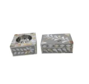 Quemador de incienso árabe indio con incrustaciones de hueso y nácar, para incienso de madera de agar, sándalo y anís estrellado, para uso religioso Mubkhara Bakhaur - Product Image 5