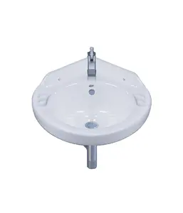 Design di alta qualità moderno lavabo ad angolo lavelli da bagno in ceramica bianca dal fornitore indiano