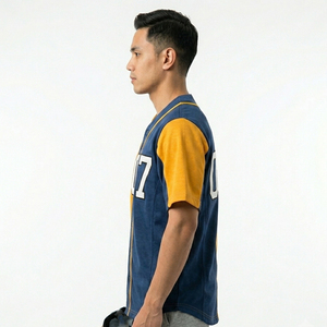 เสื้อเบสบอลแบบกระดุมติดขนเป็ดน้ำหนักเบาสำหรับผู้ชาย เสื้อเบสบอลแบบกระดุมติดขนเป็ดสำหรับผู้ชาย เสื้อเบสบอลสำหรับผู้ชาย ชุดกีฬา - Product Image 3