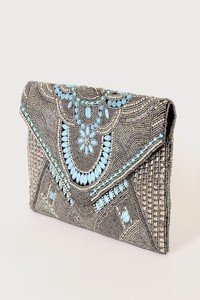 Porte-monnaie perlé à la mode pochette perlée brodée à la main Designer porte-monnaie perlé jour de jeu pochette perlée sacs de soirée - Product Image 5