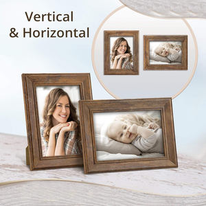 Marco de Fotos de Madera de Calidad Premium para Exportación, Madera de Mango Sólida, Hecho a Mano, Estilo Rústico Moderno Vintage, Decoración para Mesa de Hogar u Oficina - Product Image 5