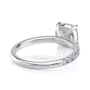 Anillo de Compromiso con Diamante Cultivado en Laboratorio, Corte Cojín, 1.50 CTW, Oro Sólido de 14K, Chapado en Rodio, Certificado IGI, Regalo de Boda de Lujo - Product Image 3