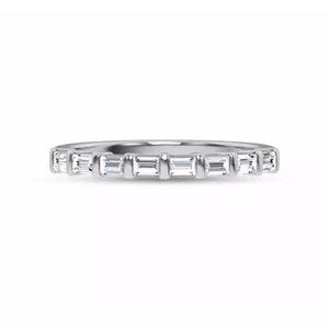 AMBER JEWELS T-1268 Moissanite <b>Eternity</b> Band <b>Ring</b> Brilliant Cut Prong Setting 925 <b>Silver</b> Classic Style Unisex Engagement <b>Ring</b> - Product Image 5