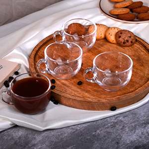 Juego de 4 Tazas de Té Redondas de Vidrio Transparente - Product Image 6