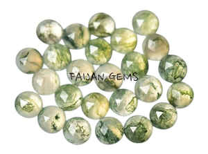 AAA musgo ágata facetada media luna forma piedras preciosas joyería fabricación suelta tallada a mano musgo ágata tallado para hacer piedra - Product Image 4