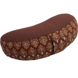 Coussin de méditation éco-responsable en forme de croissant, coussin de yoga Zafu avec housse en coton et rembourrage réglable pour une méditation prolongée - Product Image 4