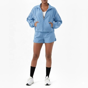 Conjunto Deportivo de Talla Grande con Estampado Sólido para Parejas, Ropa Deportiva con Cremallera y Capucha, Chándal para Correr, Poliéster/Algodón, Felpa, Ecológico - Product Image 1