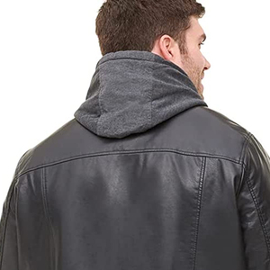 Chaqueta Varsity de Hombre Personalizada con Logotipo, de Alta Calidad, Informal, de Algodón y Felpa, con Cuerpo de Lana y Mangas de Cuero Auténtico - Product Image 6