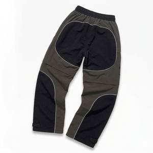 New Trends Custom Logo Black With Grey Panels Men's Nylon <b>Wind</b> <b>Breaker</b> Pant Sets For Summer <b>Wind</b> Cross Vintage Streetwear Jacket - Product Image 4