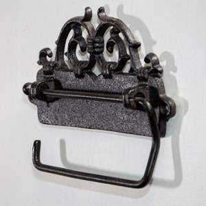 Heavy Duty Iron Toilet Paper Holder Wall Mounted Bathroom Organizer Strong Durable Storage <b>Rack</b> - Product Image 3