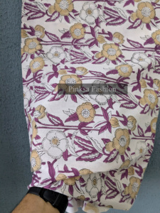 Tela de Algodón Puro Orgánico de Calidad de Exportación, Ecológica, Ligera, Estilo Boho Ikat Rosa, para Camisas y Decoración del Hogar - Product Image 5