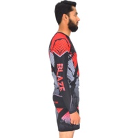 Ensemble MMA sur mesure Blaze Fight Wear, Rash Guard et short de haute qualité pour hommes, BJJ Fitness/Grappling, ensemble 2 pièces
