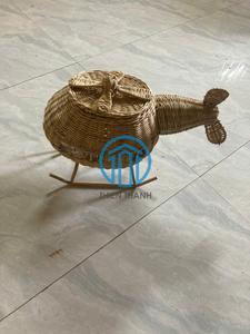New Arrived Helicopter Rattan Toy Basket Natural Handcrafted Rattan Basket Kid Toy Decoration Toy Wholesales From Vietnam - Product Image 4