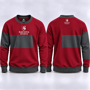 Pull en coton biologique de qualité supérieure pour homme, col rond, tricot côtelé doux, pull classique uni, sweat-shirt décontracté à manches longues - Product Image 1