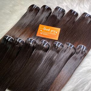 ผมต่อแบบตรงที่เป็นมัดผมสีดำผม12A เกรด SDD ยาว10 12 "ผมมนุษย์เวียดนาม - Product Image 4