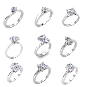 Anillo de Mujer Divya Creations de Alta Demanda, Plata 925 con Baño de Rodio, Diamante Cultivado en Laboratorio de Corte Brillante de 0.25ct con Certificación IGI - Product Image 2