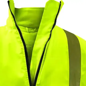 Ropa de Trabajo de Invierno Impermeable de Poliéster/Algodón, Chaqueta de Seguridad para Trabajadores, Unisex, Alta Visibilidad, Personalizable, para Construcción - Product Image 6