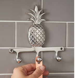 Brass Fruit Design Wall <b>Hook</b> Silver Finished Perfect For Bathroom Storage Decoration And Stylish Wall Mounted Organizer - Product Image 5