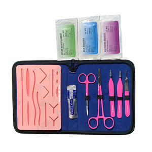 Suture Practice Skin Pad and Surgical Scissors for Medical Student Multiple Wounds <b>Teaching</b> <b>Resources</b> Practice Kit - Product Image 1