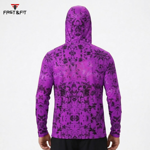 100% Polyester Comfortable Breathable Fishing Hoodies Casual Long Sleeve with Sublimated Design Waterproof Feature - Product Image 2
