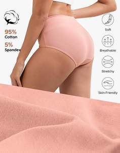 Sous-vêtements élégants pour femmes à taille haute, respirants, en tricot doux au toucher, extensibles, ajustement sûr, couvrance complète, pour un usage quotidien - Product Image 5