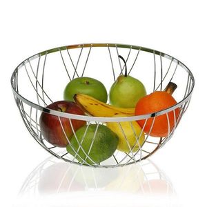 Panier à fruits et légumes élégant et stylé en acier inoxydable pour mariages et événements, construction métallique durable - Product Image 1