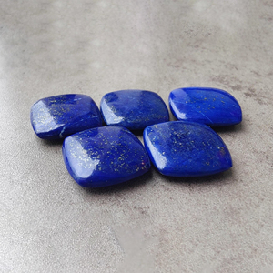Natural Lapis Lazuli Square <b>Cushion</b> Cabochon, Briolette Cut Calibrated Loose Gemstone Custom Sizes Available - Product Image 6
