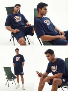 Ensemble de vêtements de rue confortables en 2 pièces pour hommes, t-shirt et short, couleur et impression personnalisées, vêtements d'été pour hommes, t-shirt et short en coton - Product Image 4