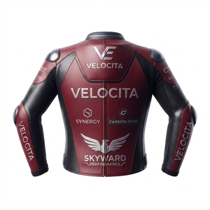 Men’s MotoCP <b>Racing</b> <b>Jacket</b>/Chaquetta Premium Motorcycle Leather Protection Level 2 CE Certified - Product Image 2