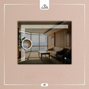 Eleve su rutina diaria con nuestro elegante espejo LED con espejo de aumento, estilo decorativo artístico, ecológico, ligero y antivaho. - Product Image 3