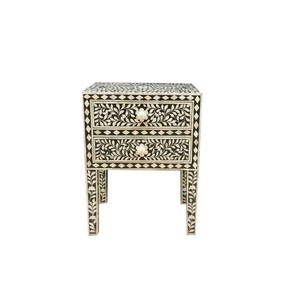 Natural Crafts Premium Vintage Bone Inlay Cabinet: Modern Chest of Drawers for Elegant Living Room Decor - Product Image 1