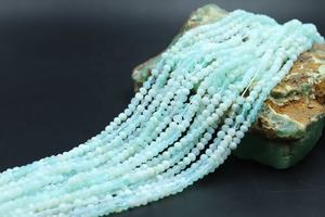 Cuentas de Rondelle facetadas de ópalo peruano Natural de calidad de 4mm para la fabricación de joyas - Product Image 3