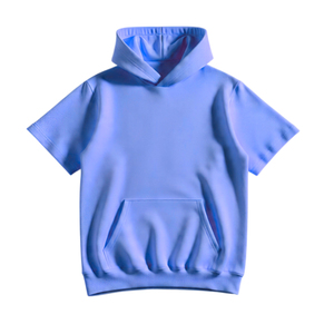 <b>Hoodie</b> Sweatshirt Pullover <b>Short</b> <b>Sleeve</b> Breathable Eco-Friendly Fabric Pocket Design Front Logo - Product Image 5