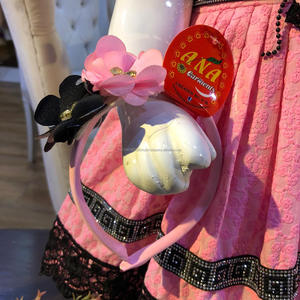 Vestido de algodón de pollo de estilo largo de nuevo diseño para niñas y niños para fiestas de primavera traje de princesa con toque negro para niños - Product Image 5