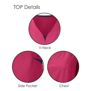 Unisex White High Quality <b>Scrub</b> <b>Sets</b> for Hospital Use Spandex/Cotton Material - Product Image 5
