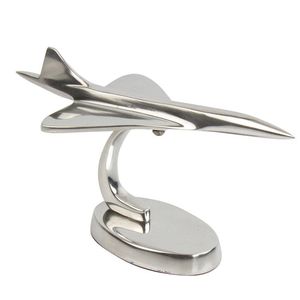 Escultura de Avión a Reacción de Aluminio de Moda, Modelo de Aeronave, Estatua Decorativa de Metal, Decoración para el Hogar, Oficina, Hotel, Escritorio, Coleccionable - Product Image 5