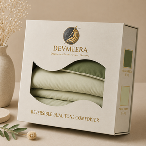 Elegante Edredón Reversible de Microfibra de Doble Tono Verde Oliva y Verde Salvia de 350 GSM |   Ropa de Cama Suave, Cálida y Acogedora para Dormitorios Modernos - Product Image 3