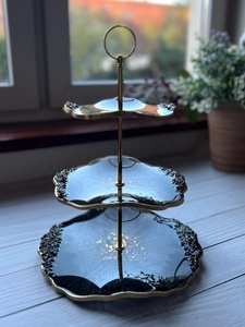 Artizon Studio Black and Gold Resin Round Cake Stand - Product Image 3